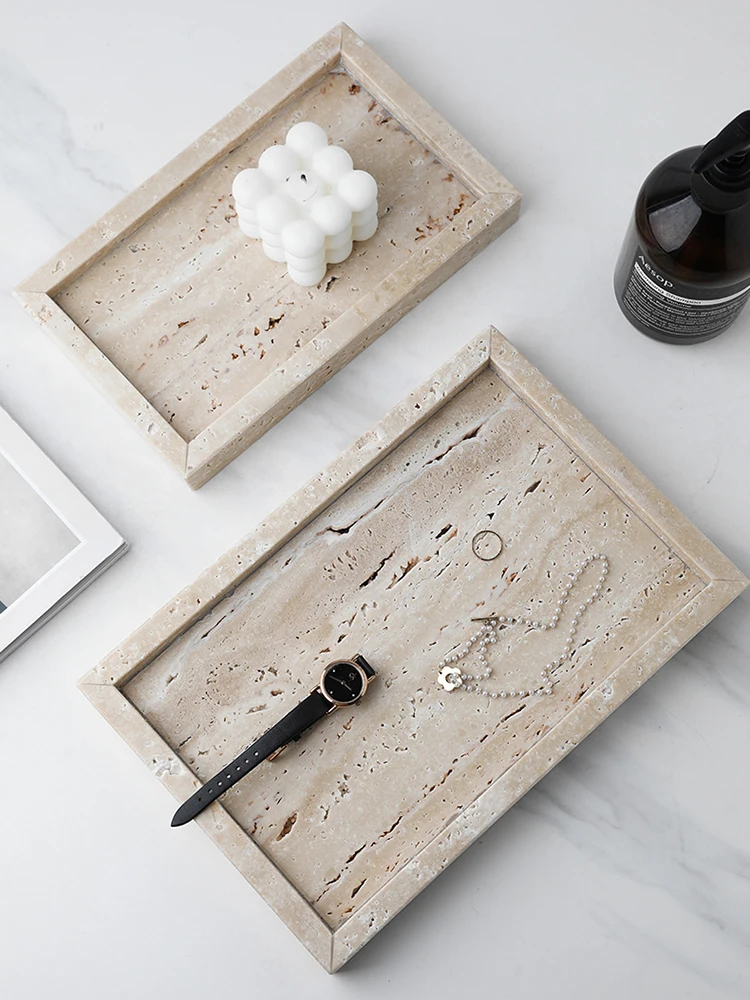 Marble Serving Board - Bandeja de mármore minimalista para velas