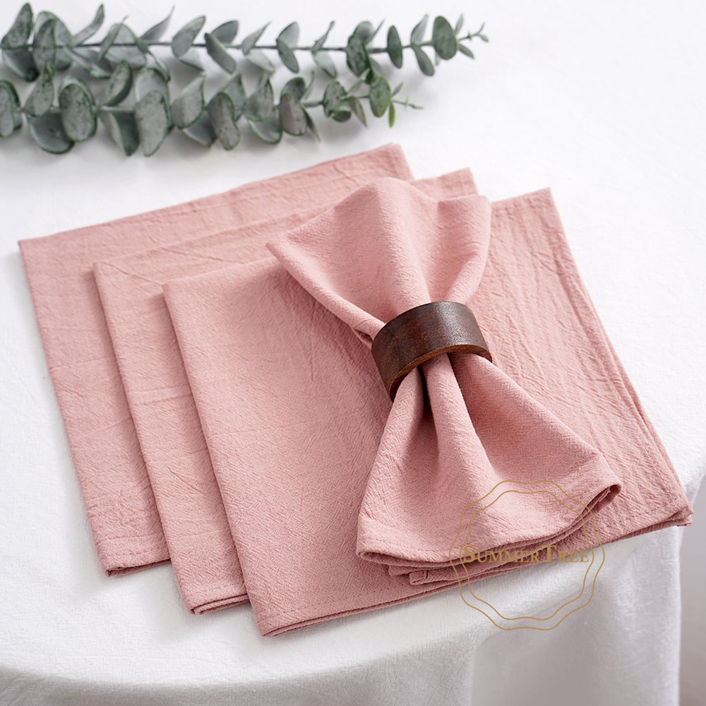 Linen Napkin Set - Pacote com 24 Guardanapos de Tecido