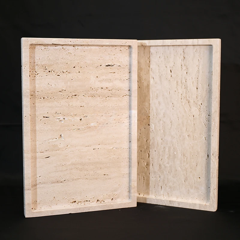 Marble Serving Board - 30x20x1.8cm natureza mármore bege travertino pedra
