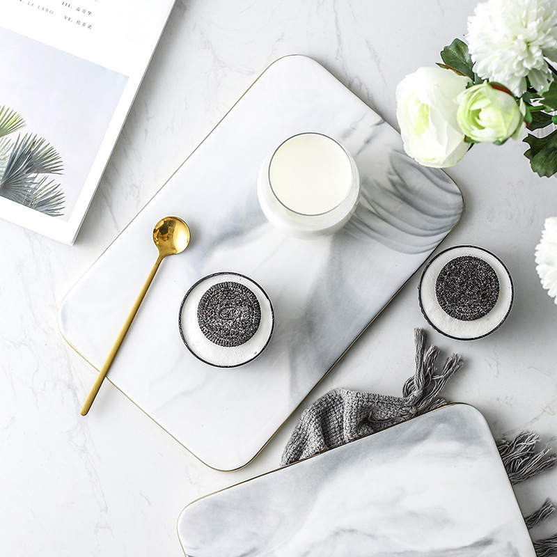 Marble Serving Board - Tábua De Corte De Cerâmica De