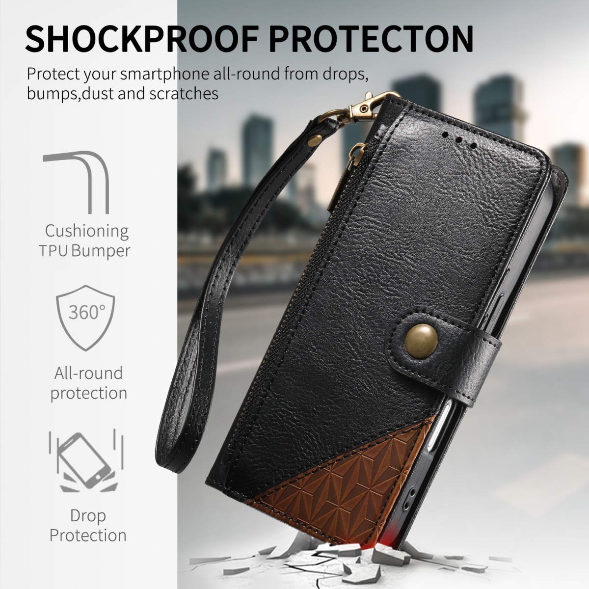 Capa de Telefone em Couro PU c - Leather Card Wallet avaliação e preço