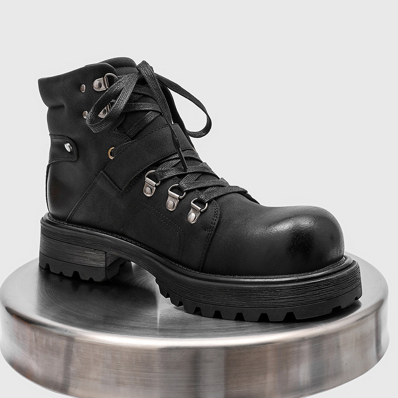 Marca masculina botas de couro - Luxury Lifestyle Store avaliação e preço