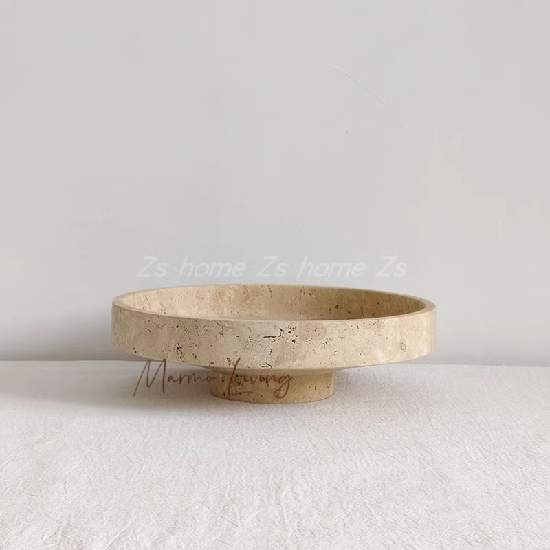 Tigela de travertino bege esti - Marble Serving Board avaliação e preço